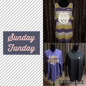 Men Saints and LSU T-shirts